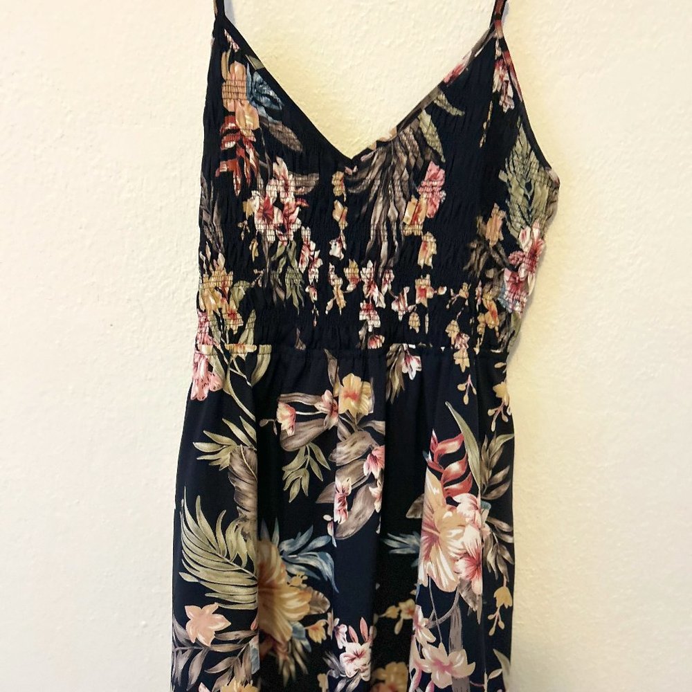 Sundress- Black with floral print